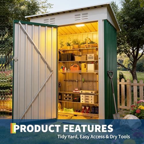 Sloped Roof Trash Can Storage Shed — photo 4