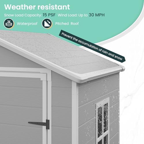Gray Weatherproof Resin Storage Unit 6x4 — photo 4