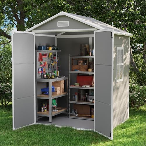 Gray Weatherproof Resin Storage Unit 6x4 — photo 5