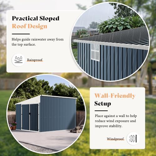 Wide lean to storage shed with lockable door — photo 3