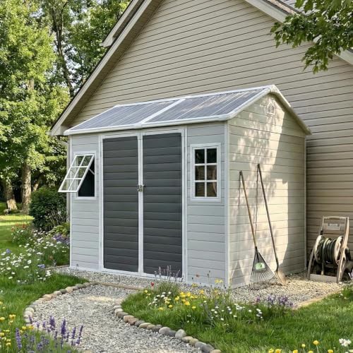 Resin storage shed with adjustable windows — photo 5