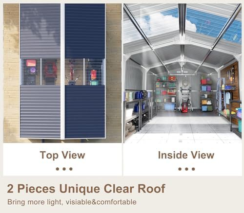 Extra Large Metal Shed with Skylight Windows — photo 3