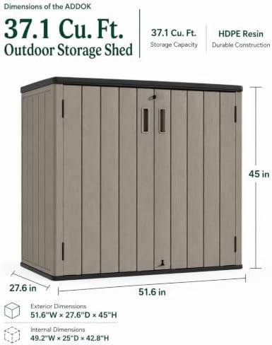 Horizontal resin storage cabinet 37 cubic feet — photo 3