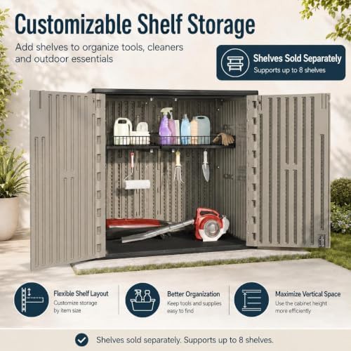 Horizontal resin storage cabinet 37 cubic feet — photo 4