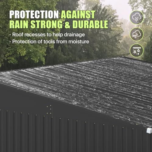 Black Metal Lean To Shed 12x8 With Floor — photo 4
