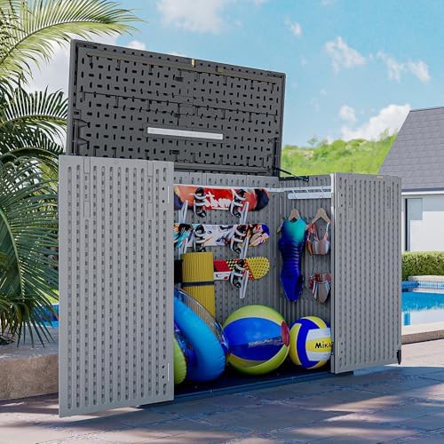 White resin horizontal tool storage box