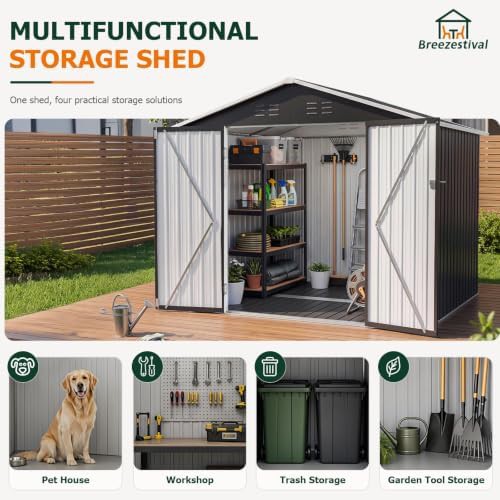 Black eight by six foot storage shed — photo 4
