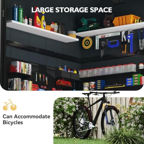 Dark gray resin garden storage shed — photo 5