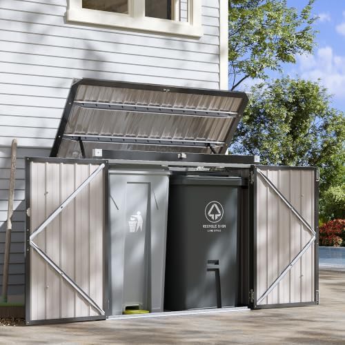 Black trash shed with hydraulic gas rod — photo 5