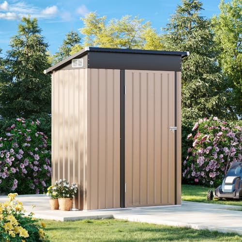 Compact brown steel tool house — photo 3