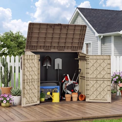 Horizontal resin outdoor storage cabinet — photo 3