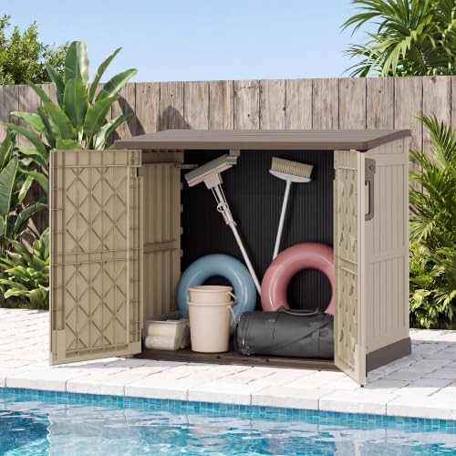 Horizontal resin outdoor storage cabinet — photo 4