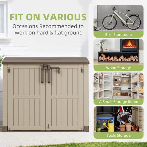 Horizontal resin outdoor storage cabinet — photo 5