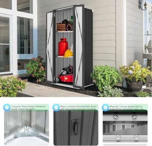 Tall waterproof outdoor utility cabinet — photo 4