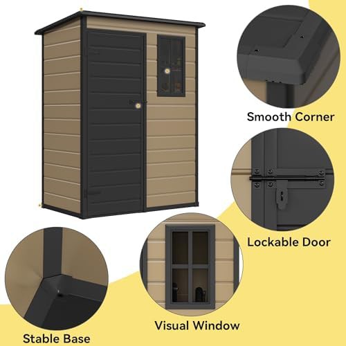 Small resin garden shed with side window — photo 4