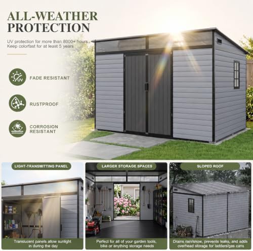 UV resistant resin lean to storage shed — photo 5