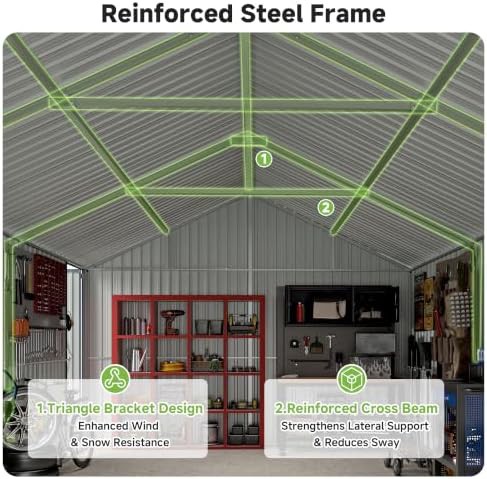 Heavy duty metal carport and shed — photo 4
