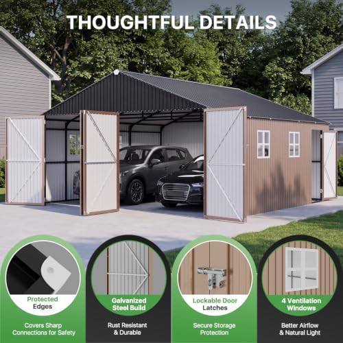 Heavy Duty Metal Carport Garage 20x20 — photo 4