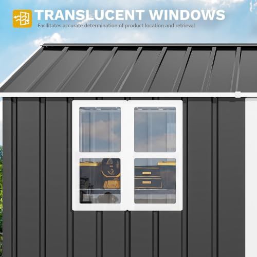 Large garden storage shed with three doors — photo 4