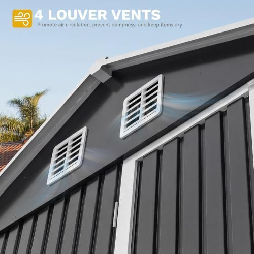 Large garden storage shed with three doors — photo 5
