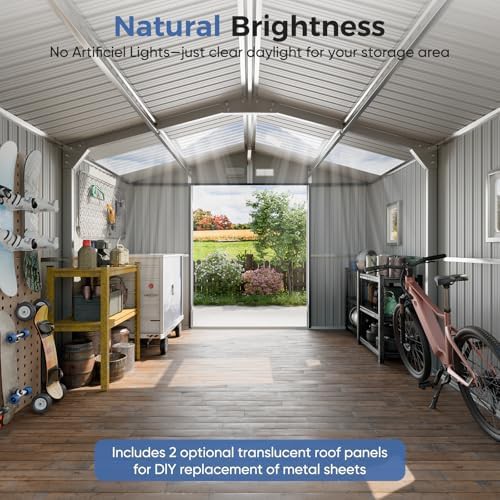 Weatherproof Ten by Twelve Metal Shed — photo 3