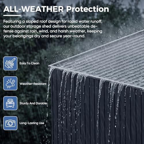 Weatherproof Ten by Twelve Metal Shed — photo 5