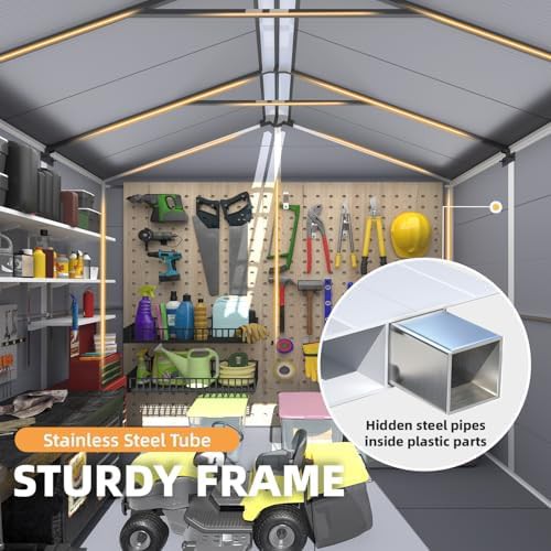 Plastic tool shed with wide floor — photo 4