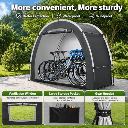 Fabric portable bicycle storage tent — photo 3