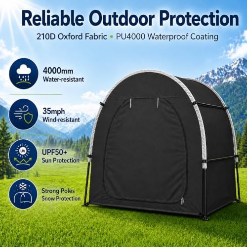Fabric portable bicycle storage tent — photo 4