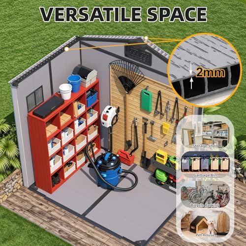 Resin outdoor storage unit with floor — photo 4