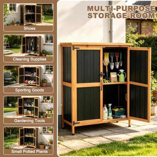 Small weatherproof cabinet with iron roof — photo 4