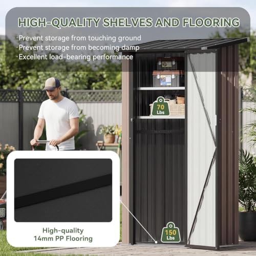 Small vertical outdoor storage cabinet with floor — photo 5