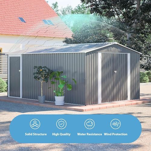 Large metal shed with three doors — photo 3