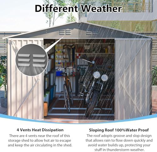 Large metal shed with three doors — photo 4