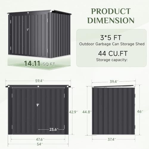 Low profile horizontal waterproof shed — photo 5