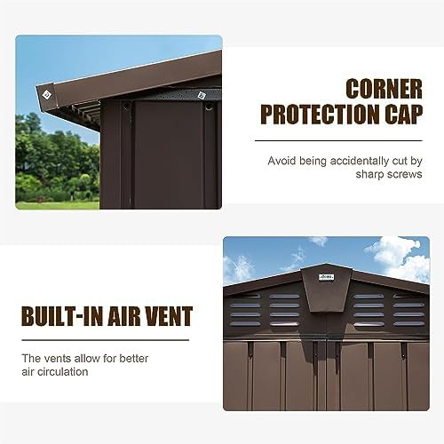 Metal storage shed with lockable double doors — photo 3