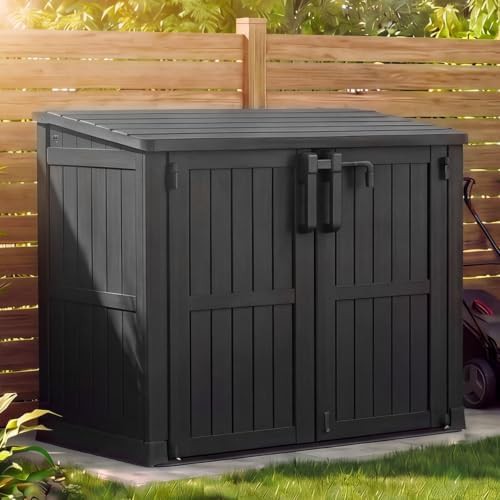 Horizontal Black Resin Storage Box