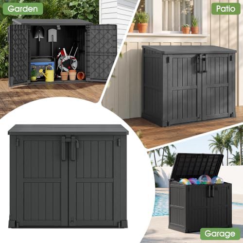 Horizontal Black Resin Storage Box — photo 3