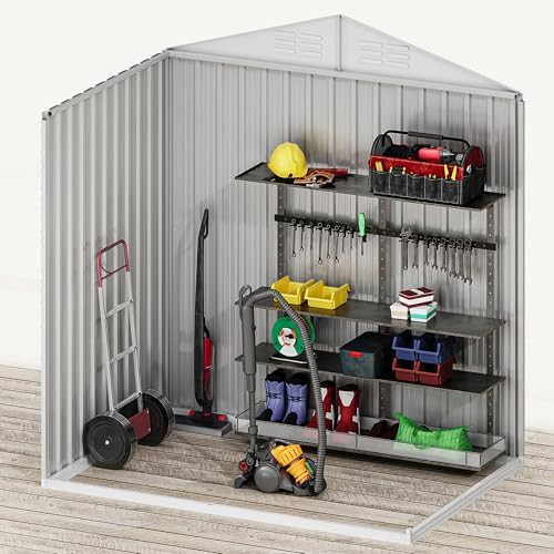 Lockable waterproof trash can storage shed — photo 5
